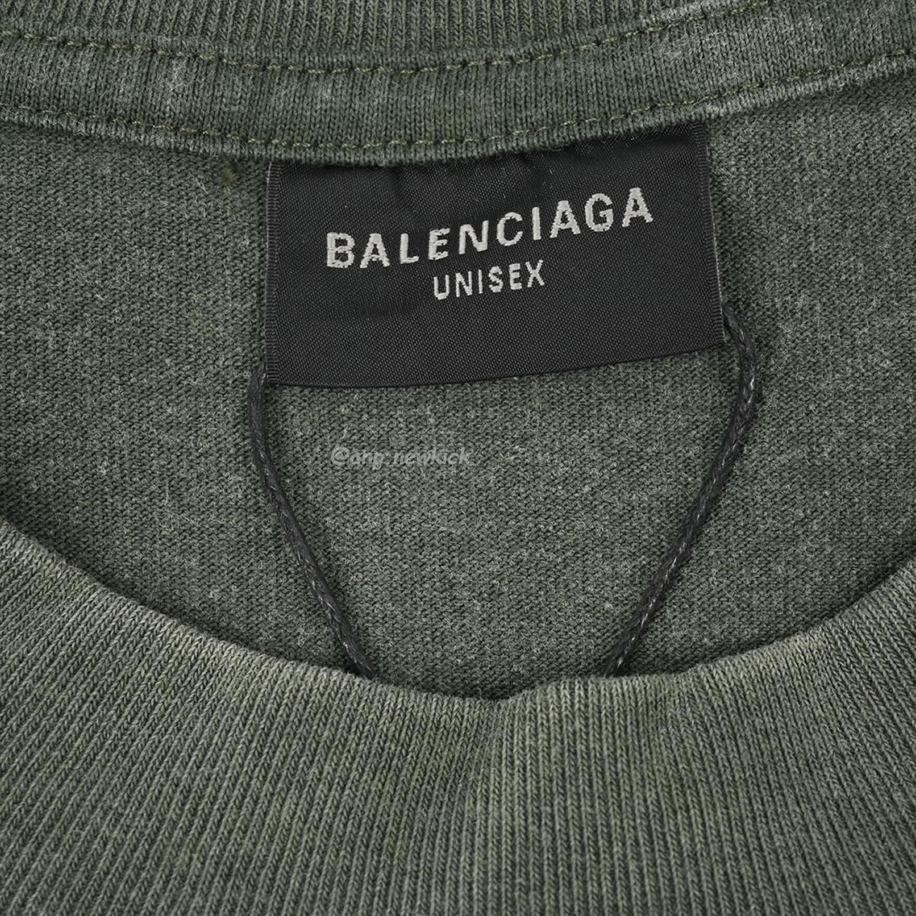 Balenciaga 24ss Graffiti Letter Stir Fried Snowflake Short Sleeved T Shirt (4) - www.newkick.vip